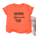 Girlfriend Fiance Wife T-Shirt Future Mrs Tumblr Tee Engagement Gift Fiance Shirt Bachelorette Party Tops Trendy Casual Tshirts