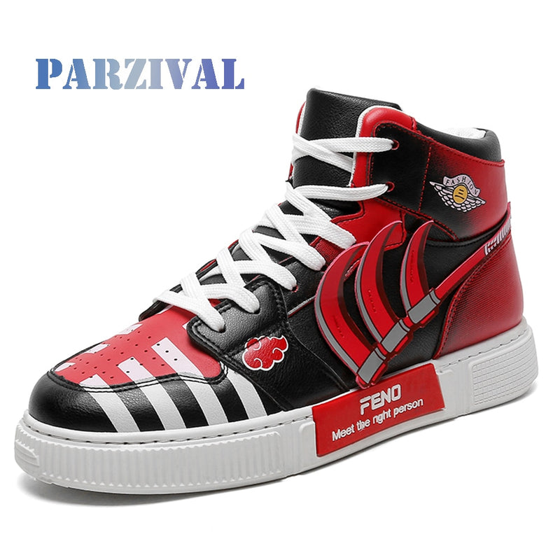 PARZIVAL 2022 New Anime Shoes Mens Womens Sneakers High Quality Vulcanized shoes High Top Casual shoes Flat Student shoes
