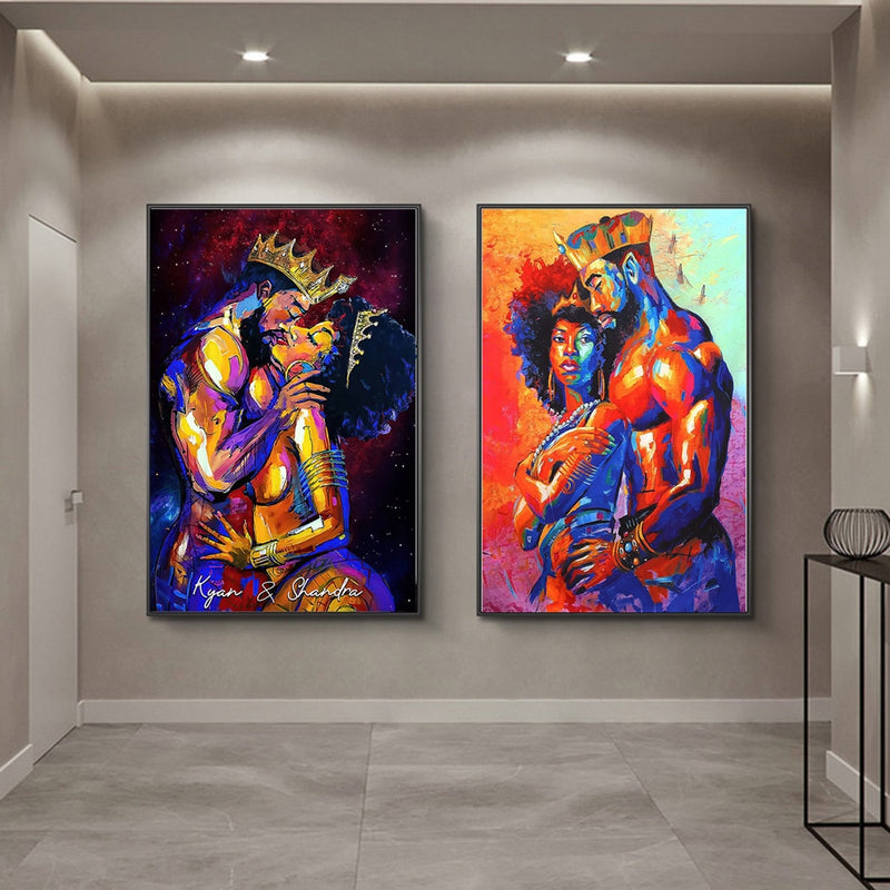 Abstract Couple Oil Paintings Print on Canvas Art Decor Posters and Prints Modern Lover Graffiti Pictures Home Decor Cuadros