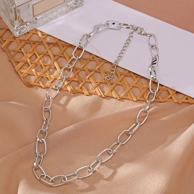 Women's Neck Chain Gold Silver Color Chunky Thick Choker Necklace for Women Gift Femme Chain Necklaces Party Trend Jewelry 2022
