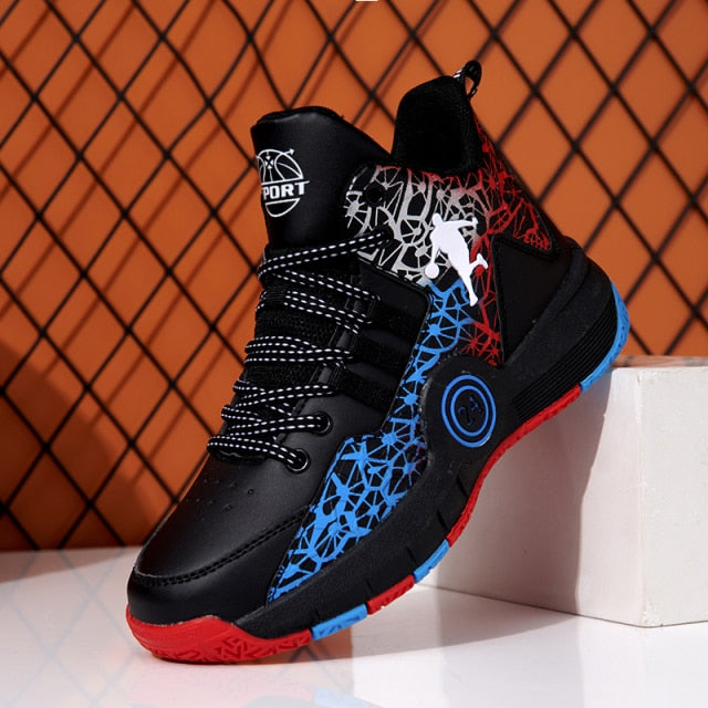High-top Big Size Basketball Shoes Men Outdoor Sneakers Men Wear Resistant Cushioning Shoes Breathable Sport Shoes Unisex