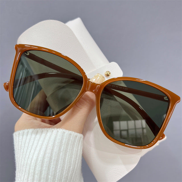 Oulylan Oversized Square Sunglasses Women Fashion Vintage Big Frame Sun Glasses Men Driving Goggles Shades UV400 Korean Style
