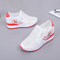 High Platform Sneakers Breathable Women Shoes Slip on Women Shoes Casual Height Increasing Wedge
