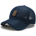Fashion Men&#39;s Mesh Baseball Cap Breathable Summer Caps Visors Hat Outdoor Fishing Hats Plain Weave Gorras Snapback Trucker Cap