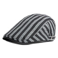 LDSLYJR 2021 Cotton solid color striped Newsboy Caps Flat Peaked Cap Men and Women Painter Beret Hats 12