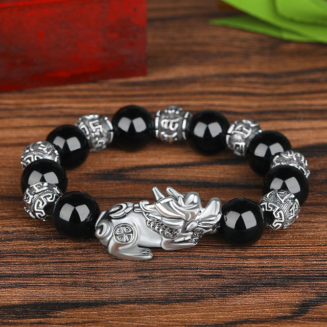 Brave Troops Beads PIXIU Bracelet Women Men Gold Silver Color Beads Couple Bracelet Bring Lucky Brave Wealth Feng Shui Bracelets