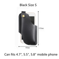 Leather Men Phone Case Pouch Belt Waist Bag for iPhone Cellphone Loop Holster Case Wallet Purse Waist Packs Phone Holder