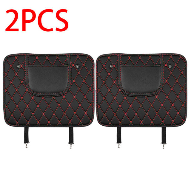 2021 PU Leather Anti-Child-Kick Pad Back Seat Protector Universal Auto Anti Mud Dirt Pads with Storage Protection for Car Seats