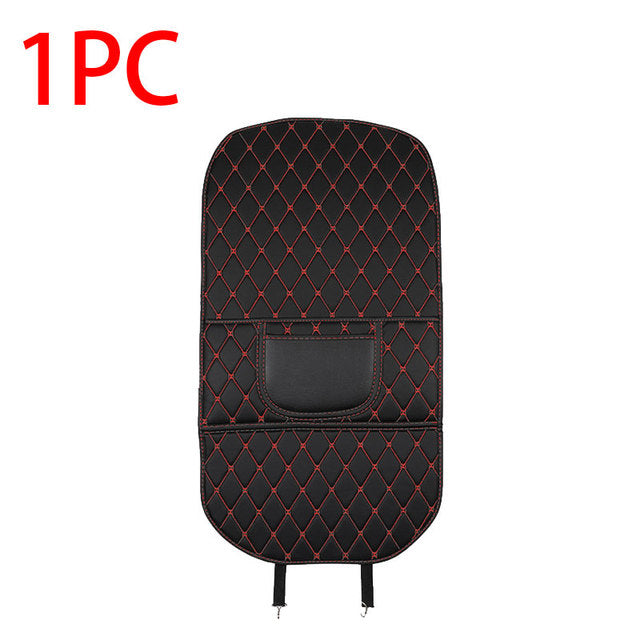 2021 PU Leather Anti-Child-Kick Pad Back Seat Protector Universal Auto Anti Mud Dirt Pads with Storage Protection for Car Seats
