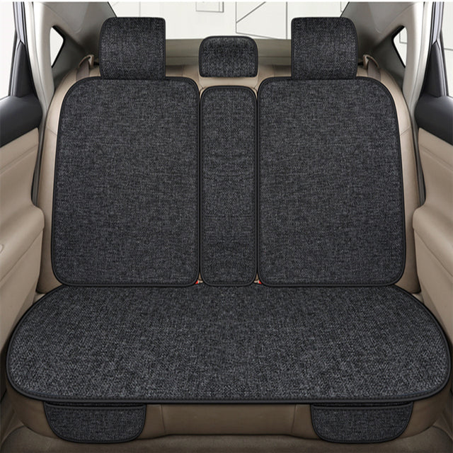 2021 new car seat four seasons universal half bag linen single main driver seat case ultra-thin fabric mat winter seat cushion
