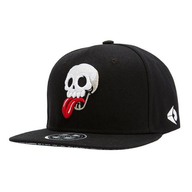 Wuaumx Snapback Caps Men Women Embroidery Skull Tongue Baseball Cap Hip Hop Casquette Chapeau Bone Masculino Gorro Snap Back Hat
